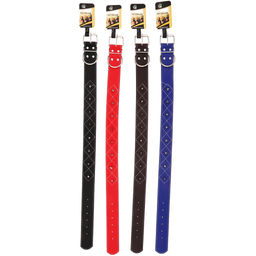 Пэт тойс (Pet toys) Ошейник для собаки Шипы 3,9х66см, металлическая застежка, под кожу, металл декор, на картоне, цвета в ассортименте: красный, синий, черный, темно-коричневый (Китай)  фото 5