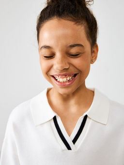 ACOOLA / Джемпер детский для девочек Tea белый фото 5