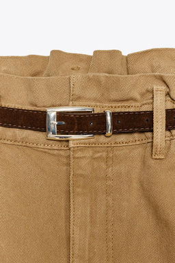 HIGH-WAIST Z1975 PAPERBAG DENIM BERMUDA SHORTS - Zara фото 18
