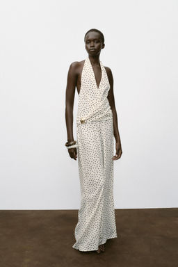 HALTER JUMPSUIT WITH POLKA DOTS - Zara фото 7