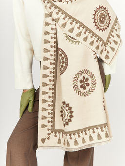 в составе ШЕРСТЬ и КАШЕМИР Большой, мягкий, теплый двусторонний палантин - Tantino фото 4