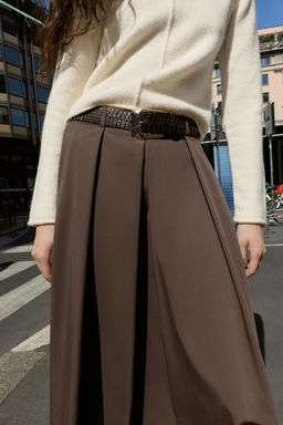 CAPE MIDI SKIRT WITH BELT - Zara фото 4