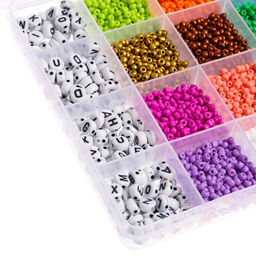 Набор для творчества Создай своё украшение, бисер, буквы, 24 вида