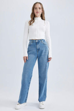 Кардиган приталенного кроя в рубчик с камзолом - Defacto фото 2