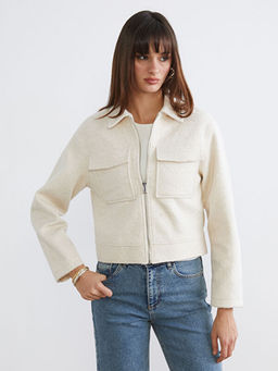 G?mlek Yaka Kad?n Ka?e Ceket