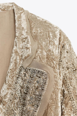 ZW COLLECTION LIMITED EDITION EMBROIDERED VELVET KIMONO - Zara фото 7