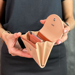 Кошелек кожаный DuDu серии Malaga | пудровый - Dudubags фото 7