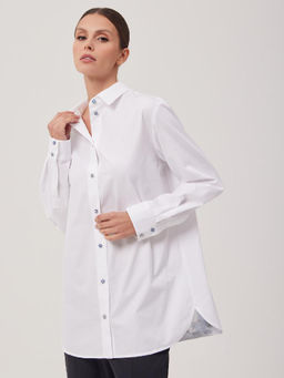 Рубашка женская 1231133005 navy - Eleganzza фото 2