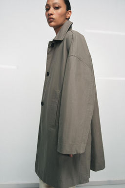 TRENCH OVERSIZE ZW COLLECTION / Gris-Granate - Zara фото 5