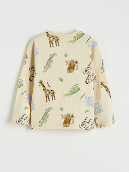 Bask?l? Erkek ?ocuk Pijama Tak?m?