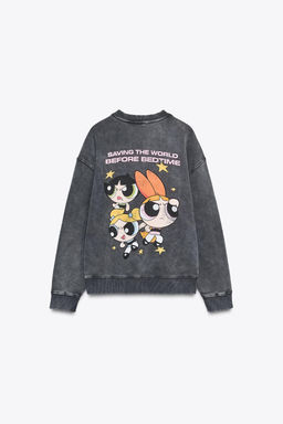 THE POWERPUFF GIRLS WASHED-EFFECT SWEATSHIRT - Zara фото 5