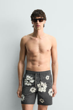 BA?ADOR LARGO ESTAMPADO FLORAL / Gris - Zara фото 6