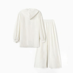 Костюм женский (толстовка, брюки) KAFTAN Plushy, размер 44-46, белый