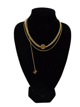 Колье многослойное Цепь 40 см / GTP-23 /уп 12/золото