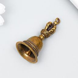 Цена за 2 шт. Колокольчик латунь «Непал», на подвесе, 4.8×2.5×2.5 см