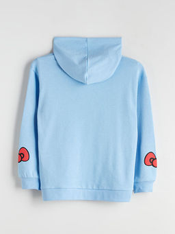 Kap??onlu Hello Kitty Bask?l? K?z ?ocuk Sweatshirt
