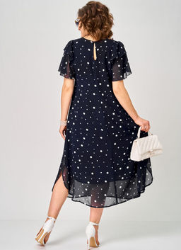 Платье EVA GRANT 7116 синий горох