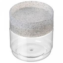 Емкость для сыпучих продуктов пластмассовый "Asti" 0,5л, д9,2см, h10см, гранит светло-серый (Россия)