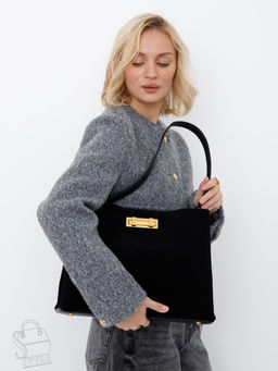 Сумка женская кожаная 1087MF black Polina&Eiterou