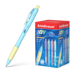АКЦИЯ Цена за 50 шт. Ручка шариковая автоматическая ErichKrause JOY® Matic&Grip Pastel 0.7, Super Glide Technology, цвет чернил синий (в коробке по 50 шт.)