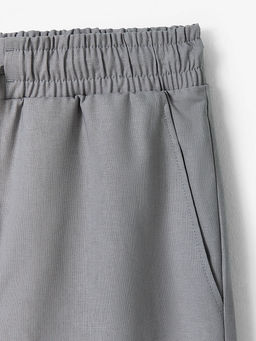 Шорты мужские серые прямого кроя льняные