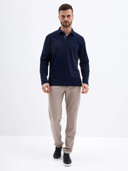 Джемпер мужской с воротником поло GREG G155-KO1246-SA5106 (синий)  фото 3