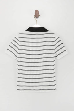 Ekru Polo Yaka Basic Triko Ince Bluz TWOSS26BZ00422 - Trendyolmilla фото 12