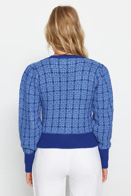 Gul Kurusu Simli Tuvit Gorunumlu Triko Kazak TWOAW21KZ0032 - Trendyolmilla фото 13