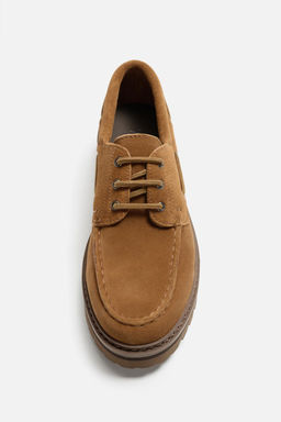 LEATHER DECK SHOES - Zara фото 11