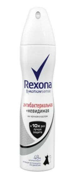 РЕКСОНА део-спрей муж Антибак Невидимый на черном и белом 150мл (уп.6шт)