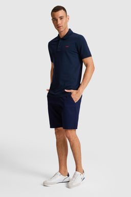 Erkek Regular Fit Polo Yaka Lacivert Basic Ti__rt