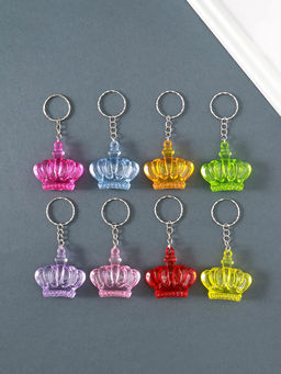 Цена за 12 шт. Брелок для ключей на кольце «Корона», пластик, 4×4.4×1.5 см, МИКС