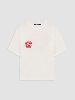 NYC Bask?l? Oversize %100 Pamuklu Kad?n Ti??rt