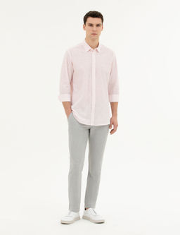 Gri Slim Fit Jogger Kanvas Pantolon