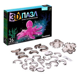 3D пазл Осьминог, кристаллический, 26 деталей - Zabiaka фото 2