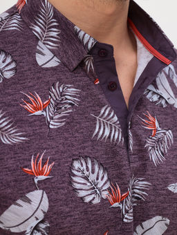 Джемпер мужской с воротником поло короткий рукав GREG G144-KP1246T-UT17 (лист)  фото 3