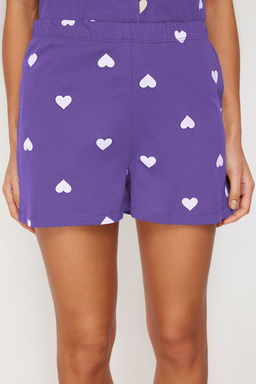 Trendyolmilla Ekru-Cok Renkli %100 Pamuklu Kalpli Sortlu Orme Pijama Tak?m? THMSS21PT0756 фото 42