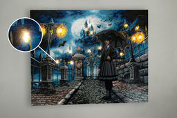 ФРЕЯ PNB/PLDD-191 Набор для раскрашивания по номерам ( со светодиодами ) 50 х 40 см Замок тьмы