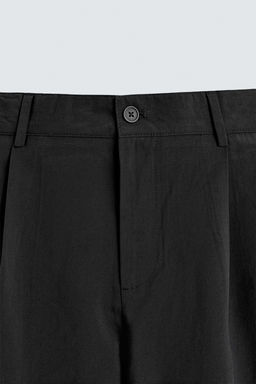 PANTAL?N FLUIDO PLIEGUES / Negro - Zara фото 8