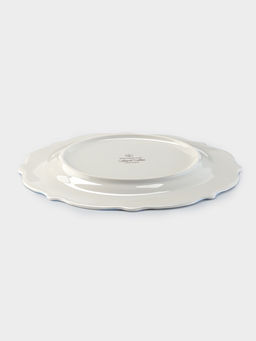 Тарелка WY Royal blue, d=20 см, фарфор, белая