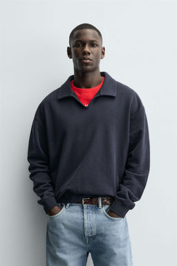 COTTON POLO SWEATSHIRT - Zara фото 2