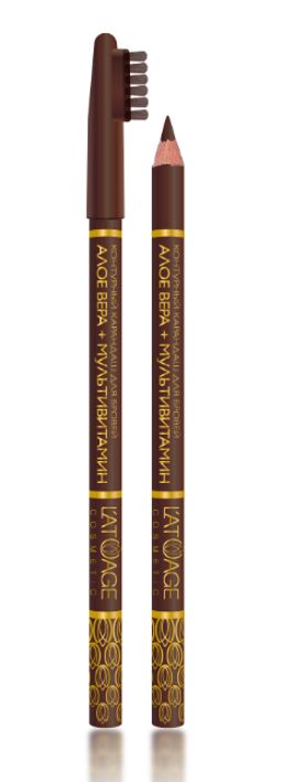 Latuage Карандаш для бровей контурный №01 коричневый