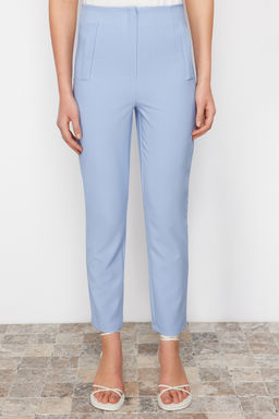 TRENDYOLMILLA Siyah Cigarette Kal?p Pensli Yuksek Bel Bilek Boy Dokuma Kumas Pantolon TWOSS20PL0515  фото 19