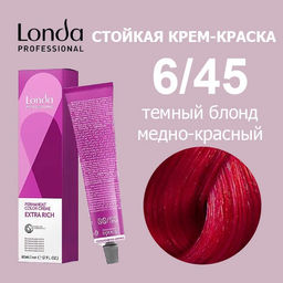 Стойкая краска 6/45 темный блонд медно-красный LondaColor