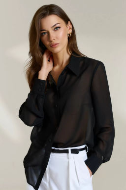 Блуза 0837 черный - Diliafashion фото 3