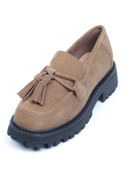 5929-5 BROWN Лоферы женские - No name фото 5