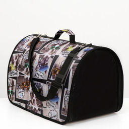 Сумка - переноска для животных с принтом, 46 х 28,5 х 30 см микс - Пижон фото 3