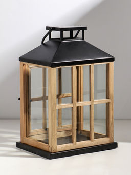 Подсвечник - фонарь «Французское окно», дерево, набор 2 шт., свеча 9×12 см, 14×19.5 см; 13×17×24.5 см, 18×24×36 см