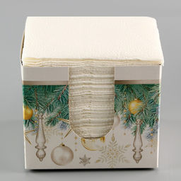 Салфетки бумажные в коробке «Ёлка», интерьерные, 75 листов