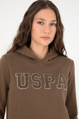 Женский базовый свитшот цвета хаки Неожиданная скидка в корзине - U.s. polo assn фото 2